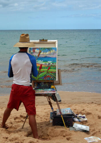 Ho'olei Wailea beach painter